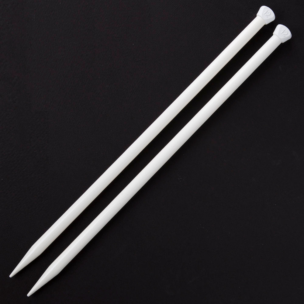 Kartopu 12 mm 40 cm Beyaz Alüminyum Örgü Şişi